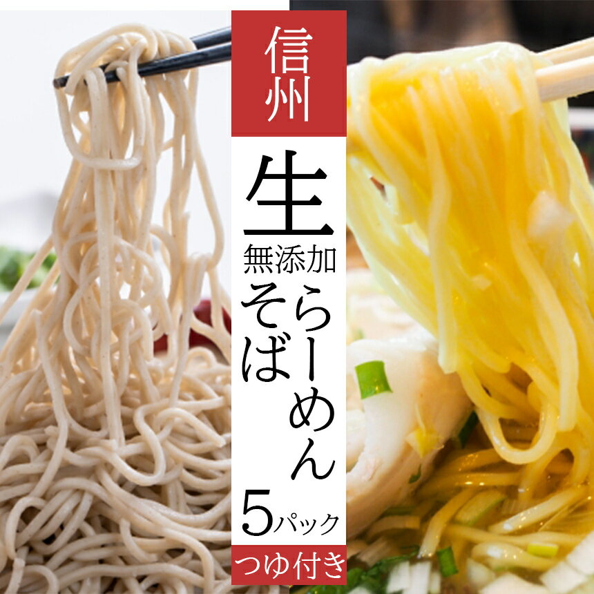 【ふるさと納税】 信州生(なま)そば・生ラーメン セット 無添加 そば ラーメン 拉麺 長野県 千曲市