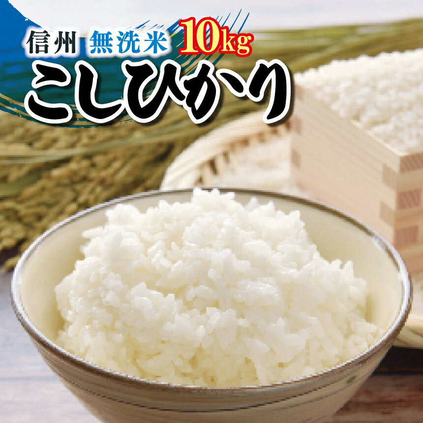 【ふるさと納税】新米 信州米 こしひかり 【 無洗米 】 10kg ( 5kg×2袋 ）長野県産 先行予約 ＜2022年10月頃新米収穫後〜順次発送＞　｜ コシヒカリ お米 無洗米 令和4年産 10kg 特産品 千曲市 長野県