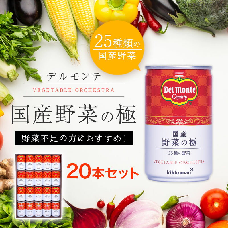 【ふるさと納税】 デルモンテ 国産 野菜の極 160g×20本(野菜ジュース) ギフト | 国産 野菜ジュース 長野県 千曲市