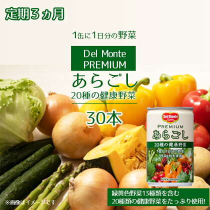 【定期便3ヶ月】 プレミアム あらごし 20種の健康野菜 (30本) デルモンテ | 野菜 野菜ジュース 缶 ジュース 千曲市 長野県