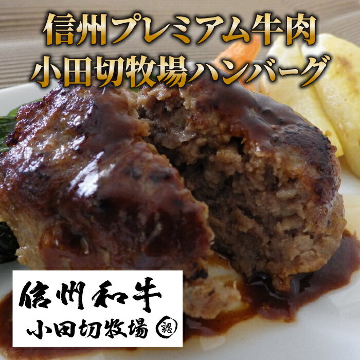 【ふるさと納税】小田切牧場 信州プレミアム牛肉 ハンバーグ 4個セット 150g 冷凍 温めるだけ 牛肉100％ 和牛 ギフト 惣菜 お取り寄せ お中元 お歳暮 ご褒美 贈答用 記念日 贅沢 信州 長野県 …