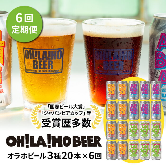 6位! 口コミ数「0件」評価「0」【6回定期便】オラホビール20本（3種合計20本） ビール 地ビール クラフトビール 350ml 350 20本 20缶 飲み比べ 長野県 ･･･ 