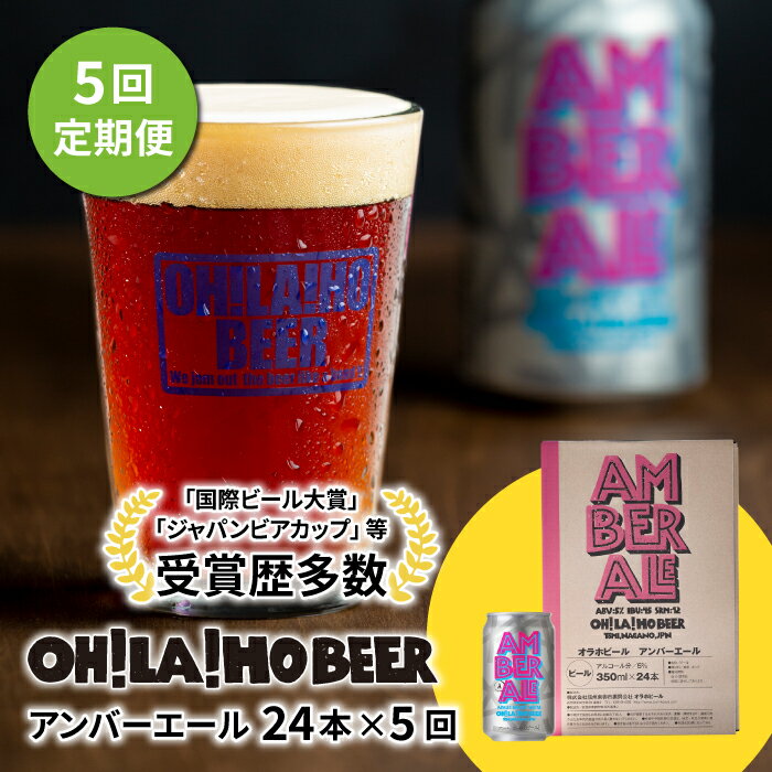 32位! 口コミ数「0件」評価「0」クラフトビール アンバーエール 24本セット 定期便 (5回) オラホビール お酒 おしゃれ 地ビール ギフト 美味しい 国産 長野県東御市