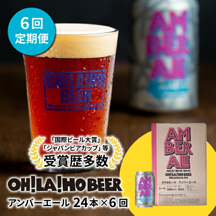 【ふるさと納税】クラフトビール アンバーエール 24本セット 定期便 (6回) オラホビール お酒 おしゃれ 地ビール ギフト 美味しい 国産 長野県東御市