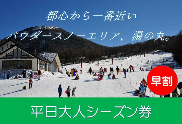 【ふるさと納税】【早割】湯の丸スキー場平日大人シーズン券(1人分)スキー入場券体験ギフトスポーツ誕生日記念日還暦祝いプレゼントトラベル長野県東御市◇