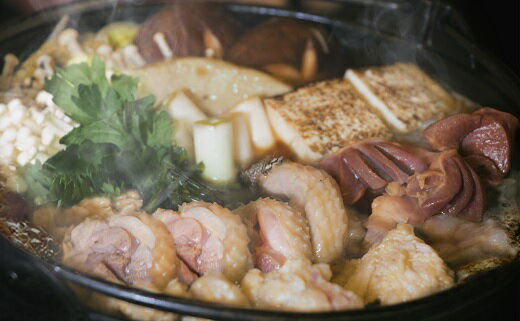 【ふるさと納税】寿地鶏すき焼きセット【肉・鶏・すき焼き・鍋・長野県・安曇野】