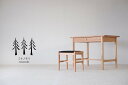 【ふるさと納税】ウッドデスク+スツールのセット『mina no mori DeskA(wood Frame)+mina no mori StoolA(woodF...