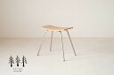 【ふるさと納税】ベーシックなウッドスツール(ステンレスフレーム) 『ミナノモリ スツールB(ステンレスフレーム)』。 信州南相木村カラマツ使用。学習机や書斎・リ...