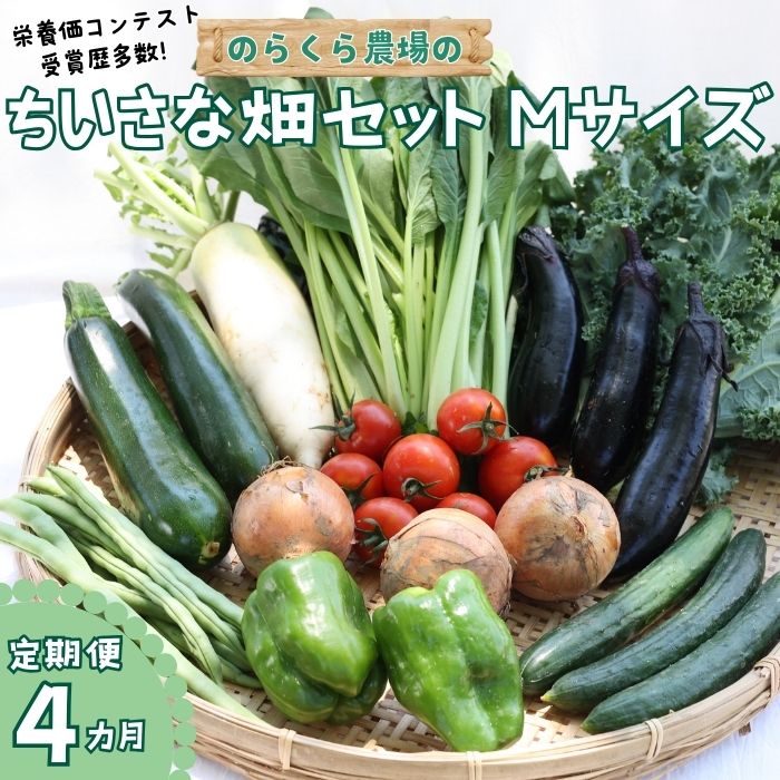 7位! 口コミ数「0件」評価「0」定期便　4カ月　信州北八ヶ岳からお届け～ちいさな畑セット～（Mサイズ　2～3人前）有機野菜〔NK-01-4〕