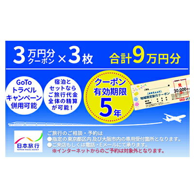 長野の旅行券（宿泊券） 【ふるさと納税】日本旅行　地域限定旅行クーポン【90,000円分】　【 旅行 チケット 宿泊券 家族 友人 恋人 休息 リフレッシュ 】