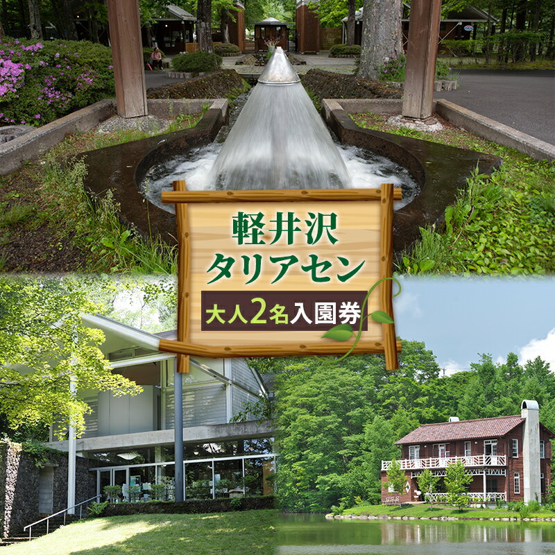 【ふるさと納税】軽井沢タリアセン　大人2名　入園券　【 チケット 入場券 優待券 軽井沢 塩沢湖 美術館 レストラン 買い物 ショップ リゾート 自然 リラックス 】