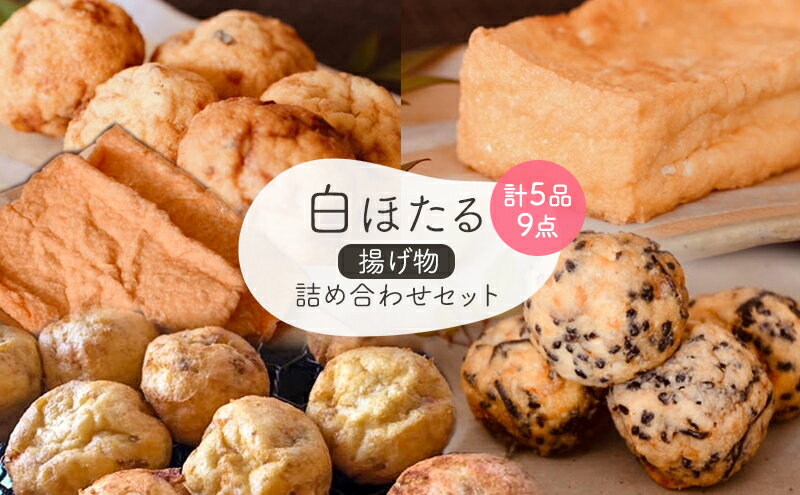 【ふるさと納税】白ほたる豆腐店揚げ物詰め合わせセット 惣菜 手づくり 油揚げ 厚揚げ がんも 生姜がんも 玉ねぎがんも