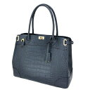 【ふるさと納税】濱野皮革工藝クロコ クラッシーアーバントートバッグ(ネイビー)_ バッグ バック bag 濱野皮革工藝 国産 贈答 ギフト プレゼント ネイビー...