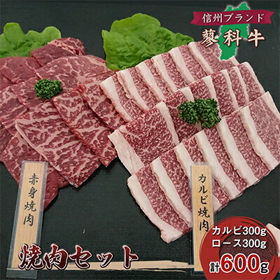 44位! 口コミ数「0件」評価「0」【牛肉カルビロース焼肉セット】信州蓼科牛の厳選部位カルビ300gロース 300g御代田町古越牧場産【配送不可地域：離島】【1297048】