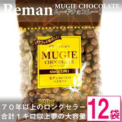 【ふるさと納税】ムーギ チョコレート 120g×12袋 ( 麦 チョコ 手作り スイーツ おやつ 洋菓子 長野 )【1089321】