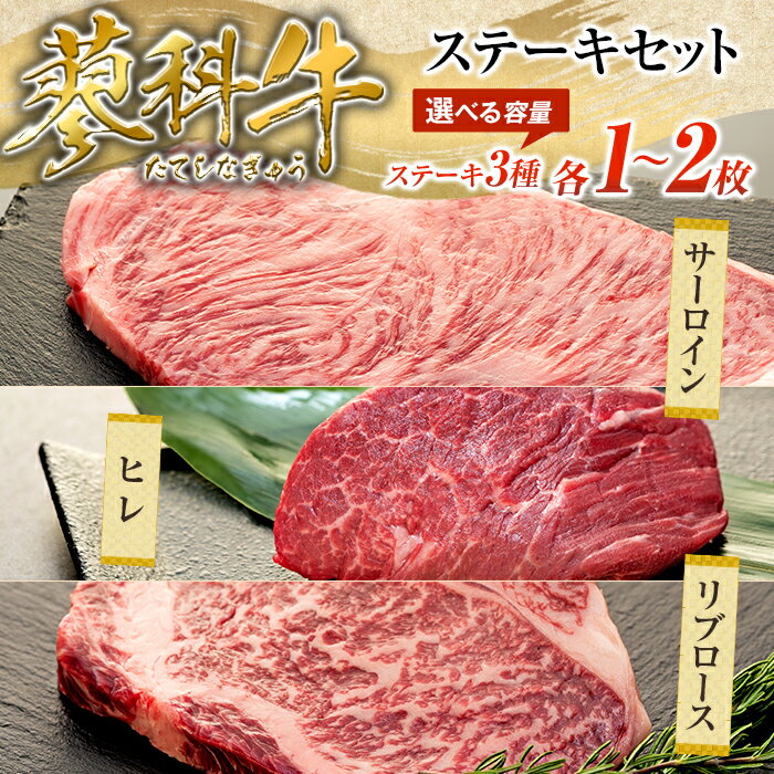 蓼科牛ステーキセット(リブロース250g×1パック、サーロイン200g×1パック、ヒレ120g×1パック) | 国産 肉 牛肉 牛 お肉 ステーキ 蓼科牛 ふるさと 信州 長野県 立科町 蓼科