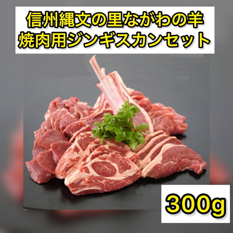 【ふるさと納税】信州縄文の里ながわの羊焼肉用ジンギスカンセット300g　【 お肉 羊肉 ラム肉 希少 国..