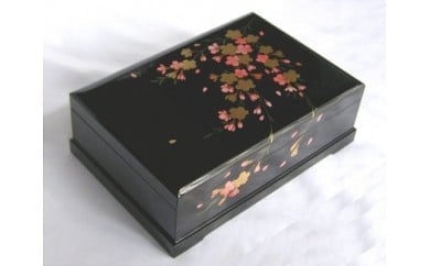 006-012[18弁オルゴール]高級会津塗(宝石箱)桜