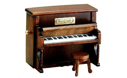 006-005[18弁オルゴール]ミニアンティーク(木製ピアノ)