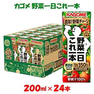 【ふるさと納税】カゴメ 野菜一日これ一本（200ml*24本入）[一日分の野菜 1日分の野菜 野菜100％ 紙パック 野菜ジュース 飲料類 ドリンク 野菜ドリンク 備蓄 長期保存 防災 無添加 砂糖不使用 甘味料不使用 食塩不使用 栄養強化剤不使用 飲み物]