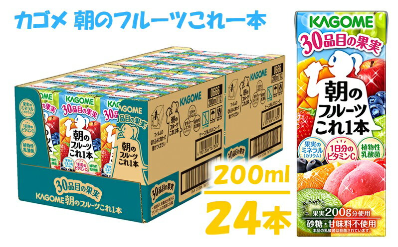 【ふるさと納税】カゴメ 朝のフルーツこれ一本（24本入）【果実ミックス飲料】　【果汁飲料・野菜飲料・ミックスジュース】