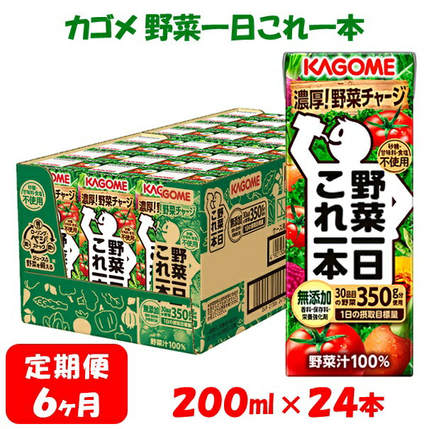 【ふるさと納税】【6ヶ月連続お届け】カゴメ 野菜一日これ一本（24本入）【ジュース・野菜ミックス濃...