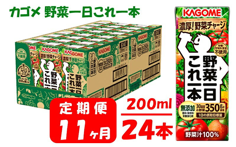 【ふるさと納税】【11ヶ月連続お届け】カゴメ 野菜一日これ一本（24本入）【ジュース・野菜ミックス濃縮ジュース 】　【定期便・定期便・野菜飲料・野菜ジュース・飲料類・果汁飲料・セット・ジュース】