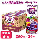 23位! 口コミ数「0件」評価「0」【6ヶ月連続お届け】カゴメ 野菜生活ベリーサラダ（24本入）　【定期便・果汁飲料・ジュース・フルーツ・ビタミンA・ポリフェノール】