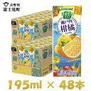 カゴメ 野菜生活100 瀬戸内柑橘ミックス 195ml×48本 紙パック 期間限定 季節限定 砂糖不使用 1日分のビタミンC 健康志向 ジュース 野菜 果実ミックスジュース 果汁飲料 飲料類 ドリンク 野菜ドリンク ランチ リフレッシュ 朝食 地産全消