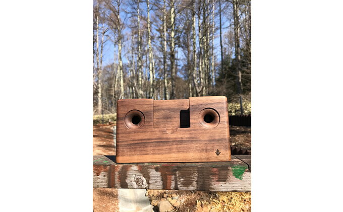 【ふるさと納税】木製 スマホ スピーカー　アウル 雑貨 日用品 工芸品 エコスピーカー アウトドア