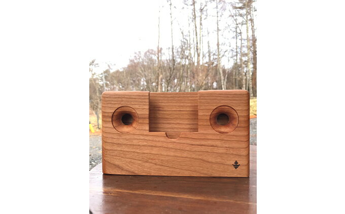 【ふるさと納税】木製 スマホ スピーカー　アウル 雑貨 日用品 工芸品 エコスピーカー アウトドア