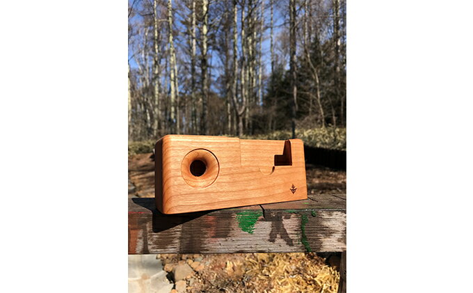 【ふるさと納税】木製 スマホ スピーカー　アウルmini 雑貨 日用品 工芸品 エコスピーカー アウトドア