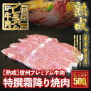  信州プレミアム牛肉  特撰霜降り肉 焼き肉用 500g 牛肉 霜降り肉 焼き肉 焼肉