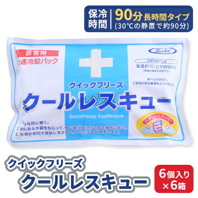 【ふるさと納税】冷却パック　クールレスキュー　6個入り×6箱　【防災グッズ・防災用品・雑貨・日用品】