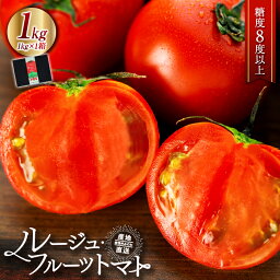 【ふるさと納税】ルージュフルーツトマト1kg　【 野菜 甘い コク 酸味 爽やか ビタミン ミネラル 栄養 リコピン 抗酸化力 美容 健康 】　お届け：2024年3月中旬～7月中旬まで