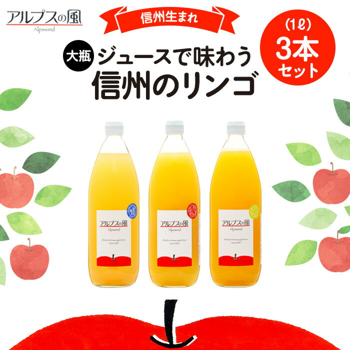 27位! 口コミ数「0件」評価「0」ジュースで味わう信州のリンゴ 信州生れ 大瓶3本　【箕輪町】