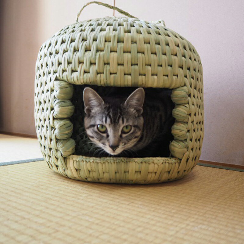 【ふるさと納税】猫つぐら　ねこつぐら　ねこちぐら　ちぐら【わら細工】横幅35cm・40cm 1