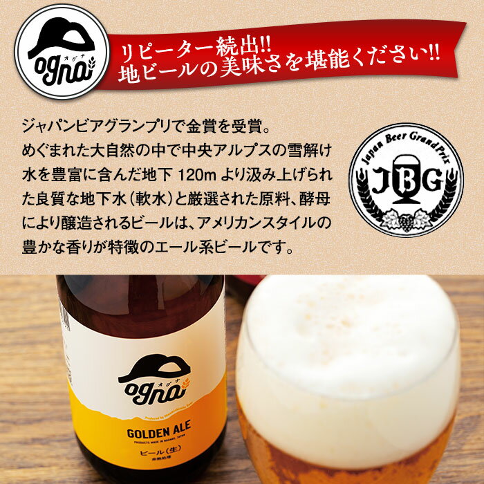 【ふるさと納税】南信州クラフトビール「Ogna」6本セット