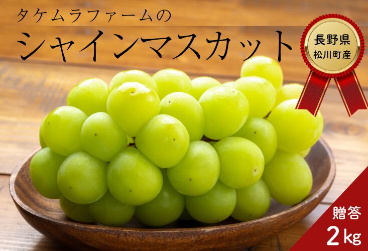 25位! 口コミ数「0件」評価「0」シャインマスカット 約2キロ ／2024年9月中旬頃配送 長野県松川町産 贈答 ギフト 種なし ぶどう シャイン マスカット　長野県 農業支･･･ 