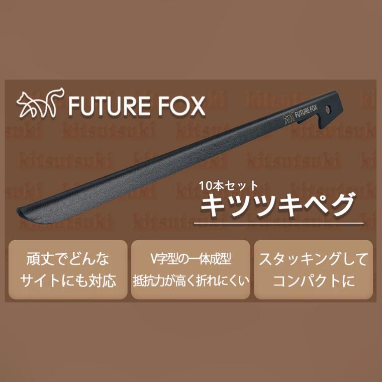 キャンプ アウトドア FUTURE FOX (フューチャー フォックス) キツツキペグ 10本セット(FF41)