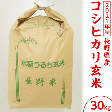 【ふるさと納税】2021年産　高森産コシヒカリ玄米　30kg