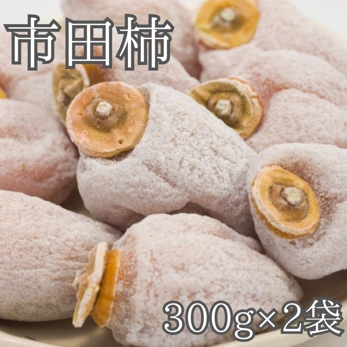 【ふるさと納税】家庭用市田柿 袋入り300g×2袋【配送不可地域：離島】