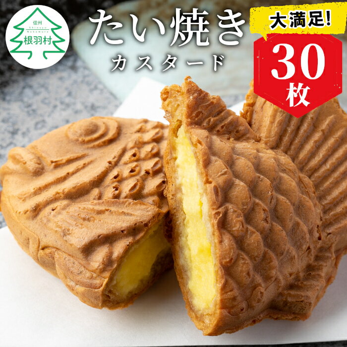 【ふるさと納税】 たい焼き カスタード 30枚 たっぷり 個包装 冷凍 和菓子 スイーツ たいやき パーティー まとめ買い 16000円 1万6千円