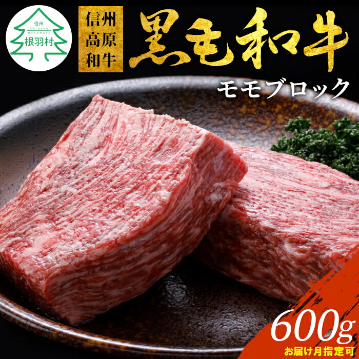 ◎お届け月が選べる◎信州高原和牛 モモブロック 600g ( 300g×2 ) 国産黒毛和牛 ローストビーフ お祝い 牛肉 和牛 赤身 ブロック モモ肉