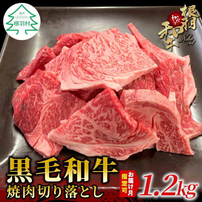 【ふるさと納税】 お届け月が選べる◎根羽こだわり和牛 焼肉切り落とし 1.2kg ( 600g×2 ) カルビ リブ...