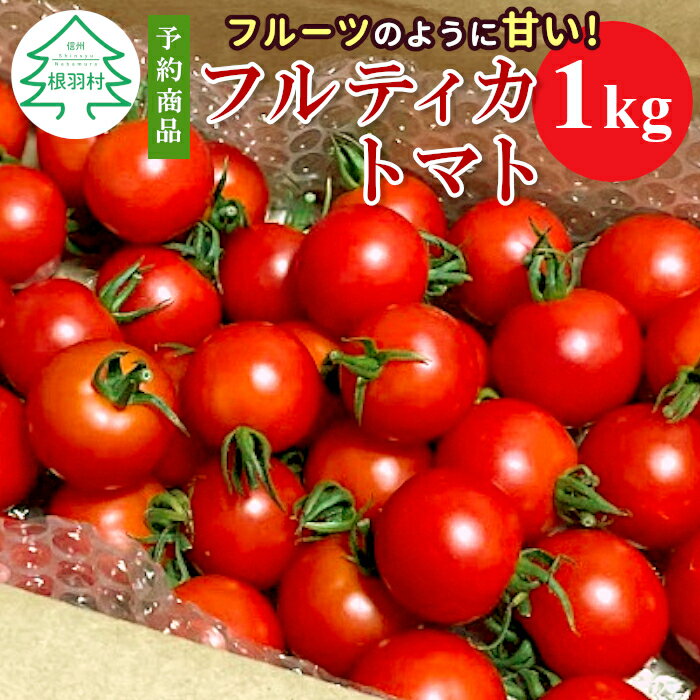 9位! 口コミ数「18件」評価「3.94」大人気！2024年7月〜8月にお届け★お試し約1kg！フルティカトマト 1kg フルーツ フルーツトマト ミニトマト 甘い 令和6年度産 数･･･ 