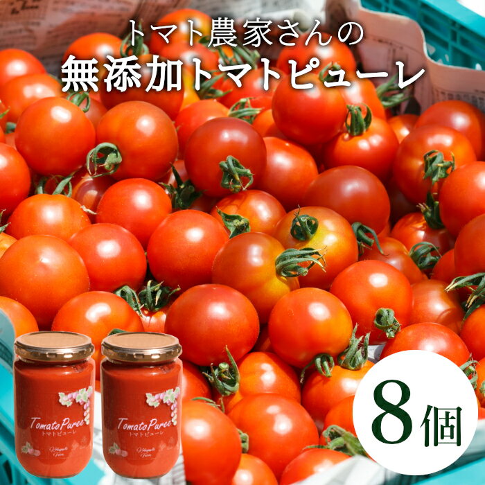 【ふるさと納税】保存料・食塩・化学調味料不使用！トマト農家さんのトマトピューレ 8個 ( 320g×8個 ) トマト 野菜 ピューレ パスタソ..