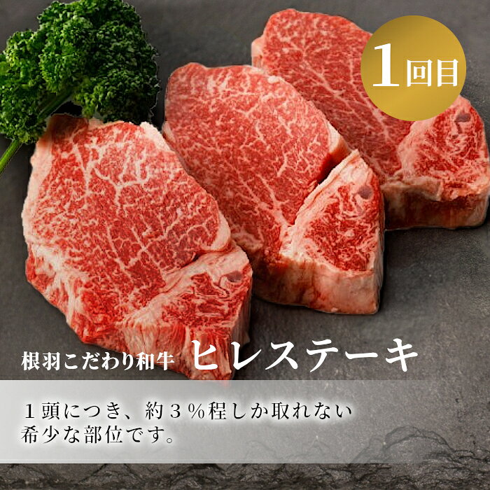 【ふるさと納税】全3回★黒毛和牛 ステーキ定期便 ヒレステーキ ロースステーキ サーロインステーキ サイコロステーキ 希少部位 和牛 牛肉 肉 牛 焼き肉 ステーキ バーベキュー 定期便 限定 50000円 5万円 肉定期 長野県 根羽村 f204102-neba-10000571 長野県根羽村 サンプル画像3
