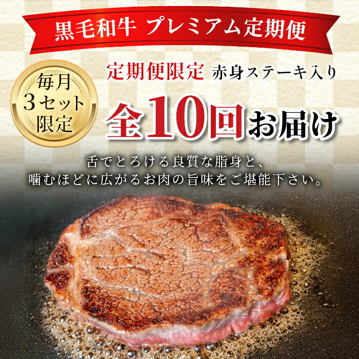 【ふるさと納税】毎月限定3セット！全10回 国産 黒毛和牛★PREMIUM★定期便 シャトーブリアン 赤身ステーキ ステーキ 切り落とし カタロース 焼肉カタロース サーロインステーキ ロースステーキ ステーキ 限定 定期便 根羽村 ブランド牛 f204102-neba-10000531 長野県根羽村 サンプル画像2