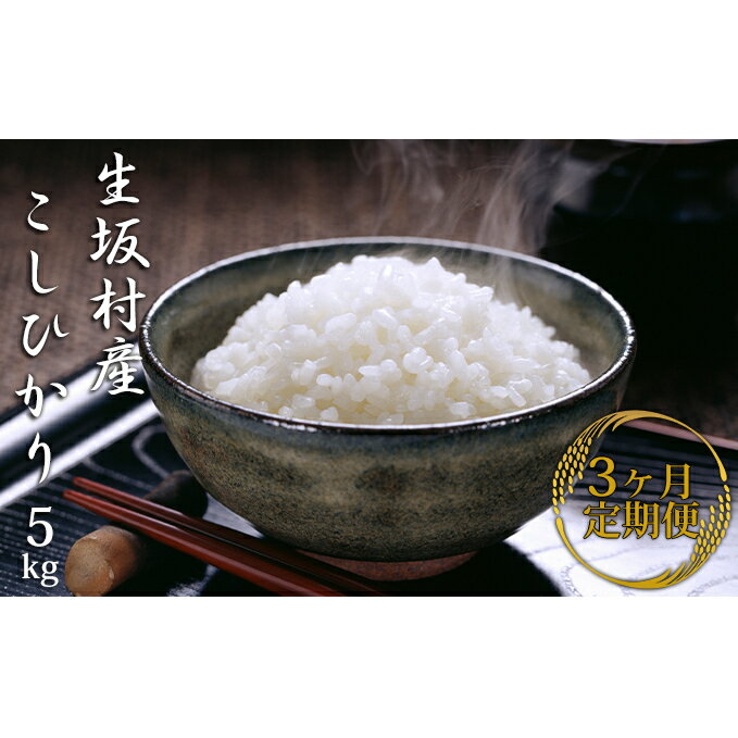 22位! 口コミ数「0件」評価「0」【3ヶ月連続お届け】いくさかのお米 5kg コシヒカリ　【定期便・お米・コシヒカリ・定期便】